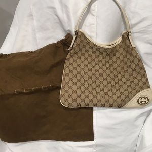 Authentic Gucci New Britt Hobo GG Canvas Medium